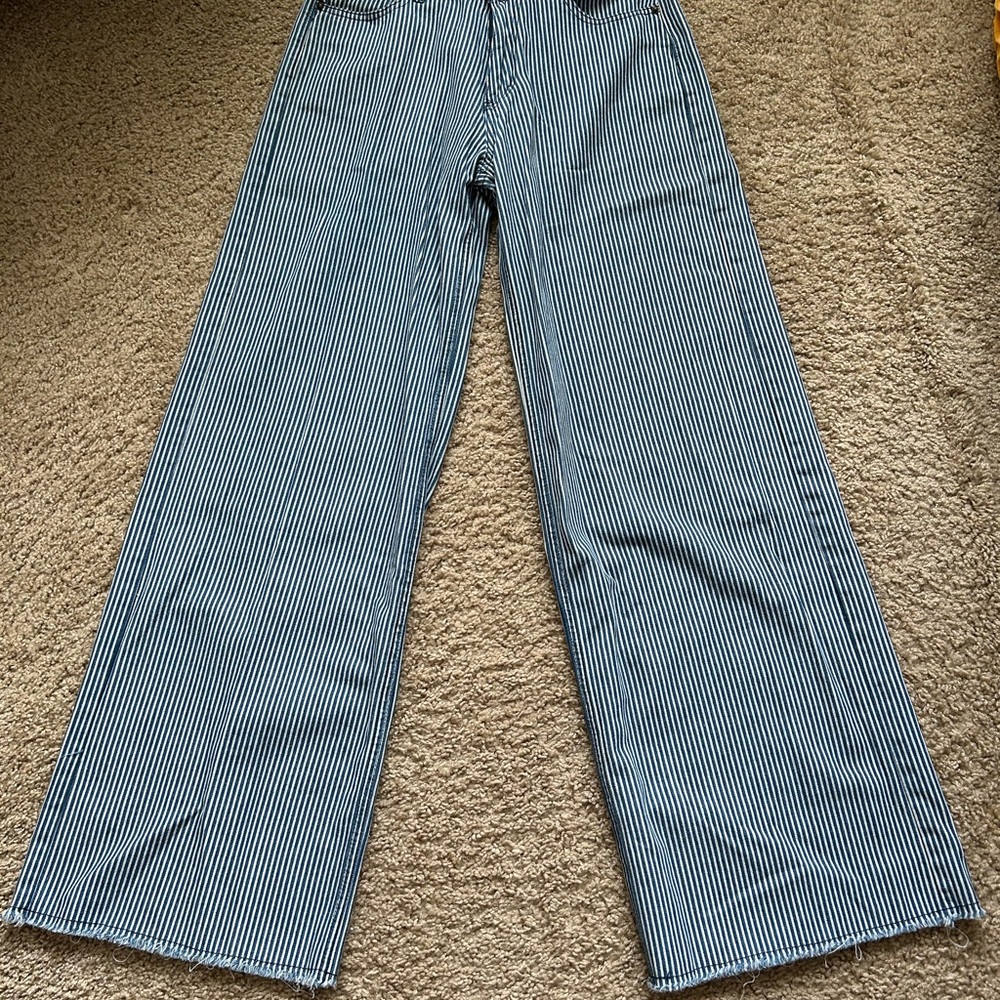 Striped Wide-Leg Pants